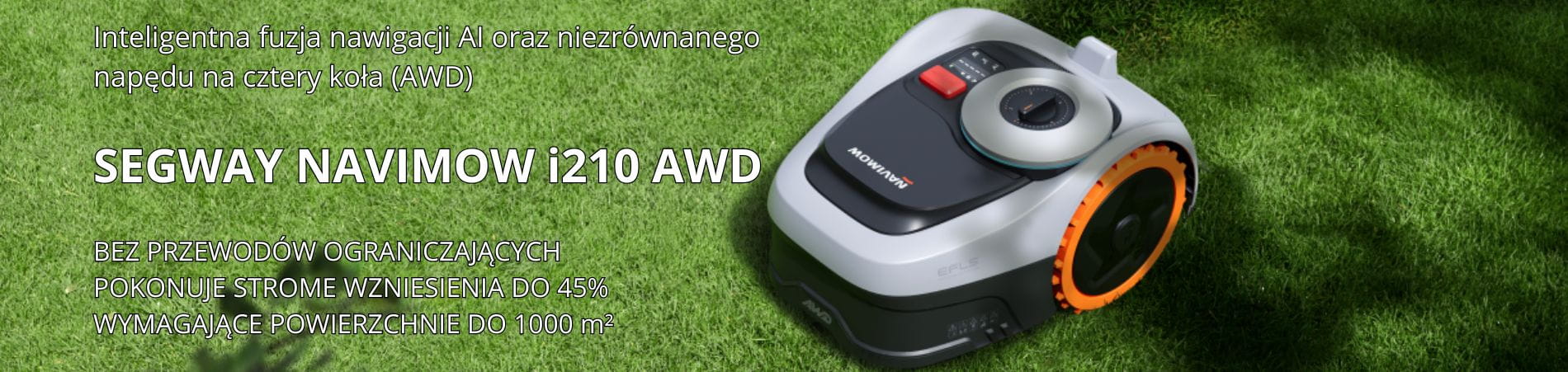 Kosiarka automatyczna Segway Navimow i210 AWD - baner